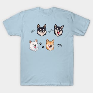 Shiba Inu Friend Faces T-Shirt